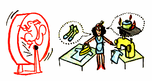 Вертеться как белка в колесе