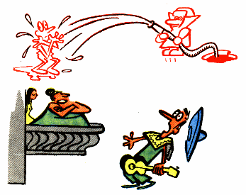 Окатить холодной водой