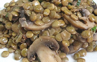 Lentilles aux champignons