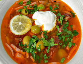 Solianka à la viande "mixte"